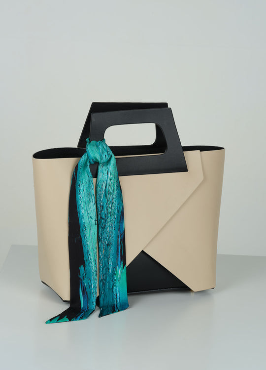 aquarius lll satin silk scarf, made in Italy