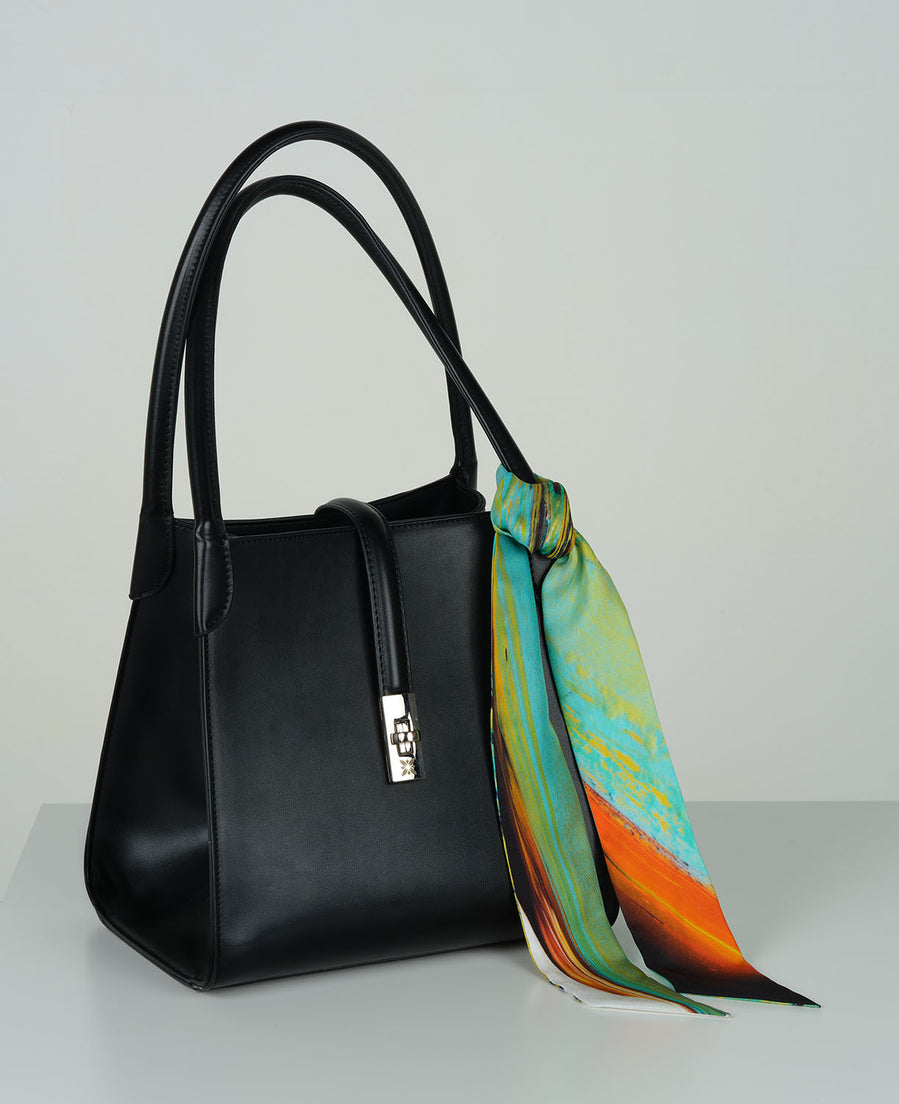 Oneness l satin silk scarf, made in Italy