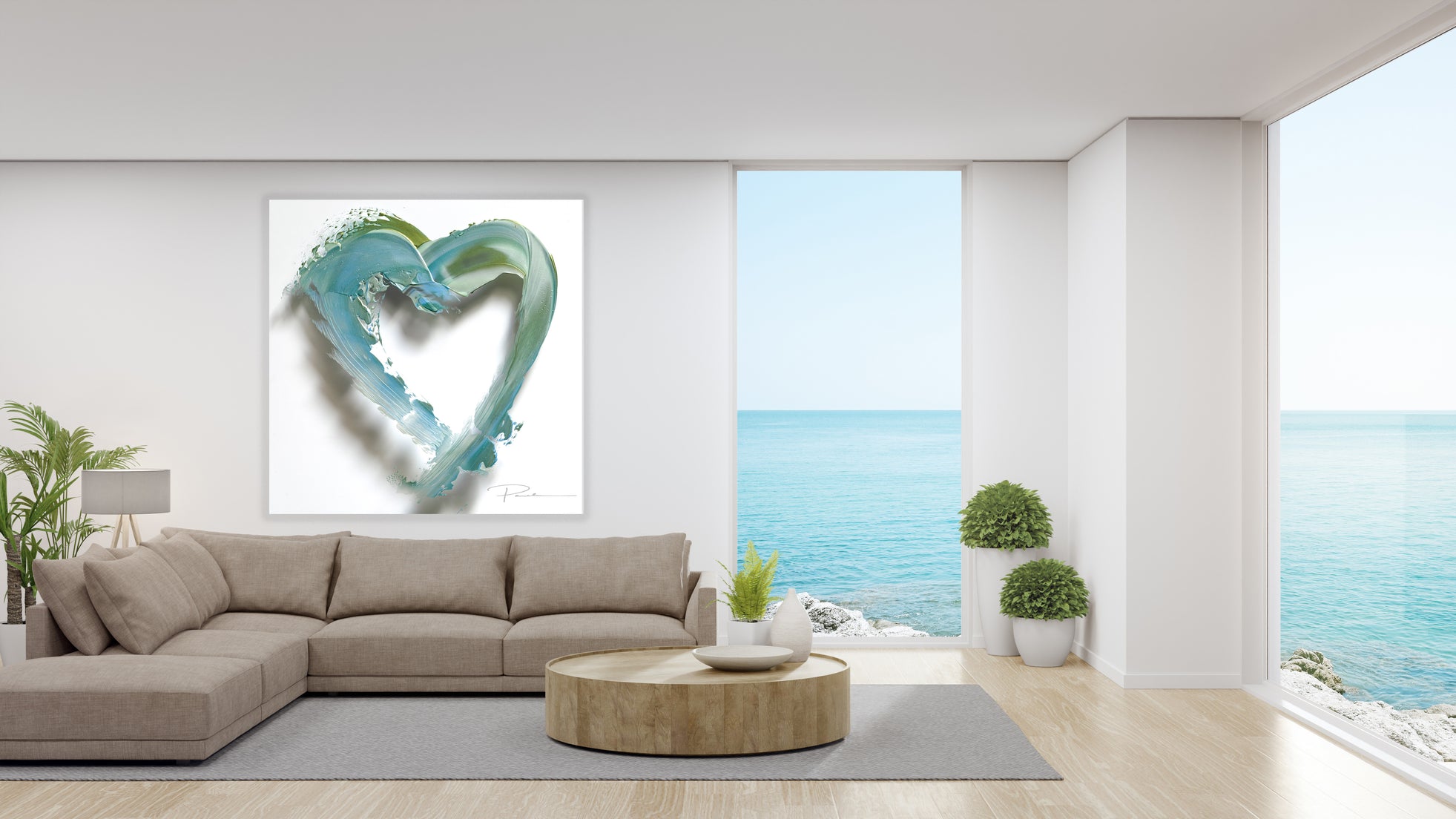 ocean LOVE white background