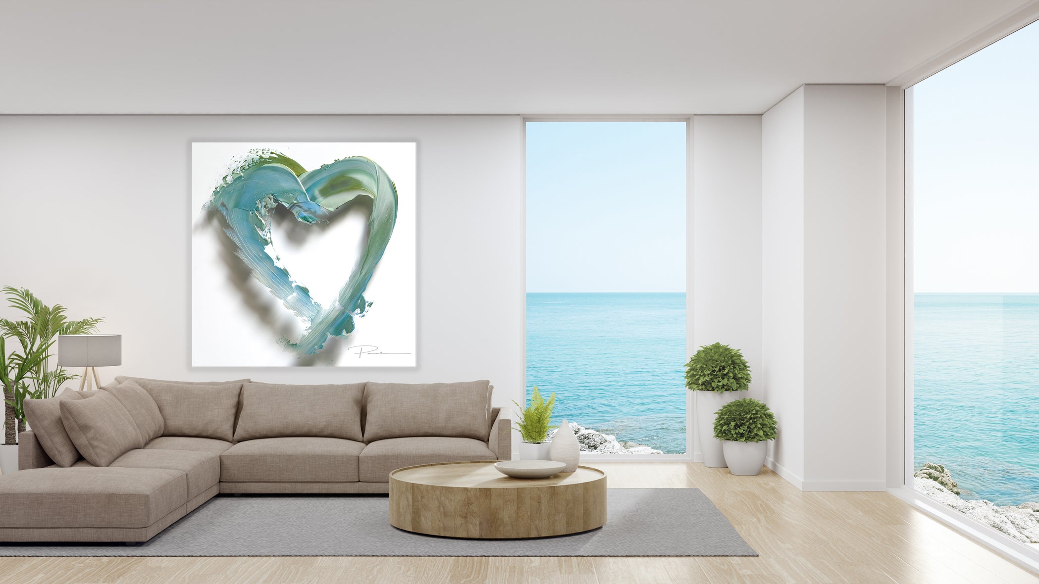 ocean LOVE white background