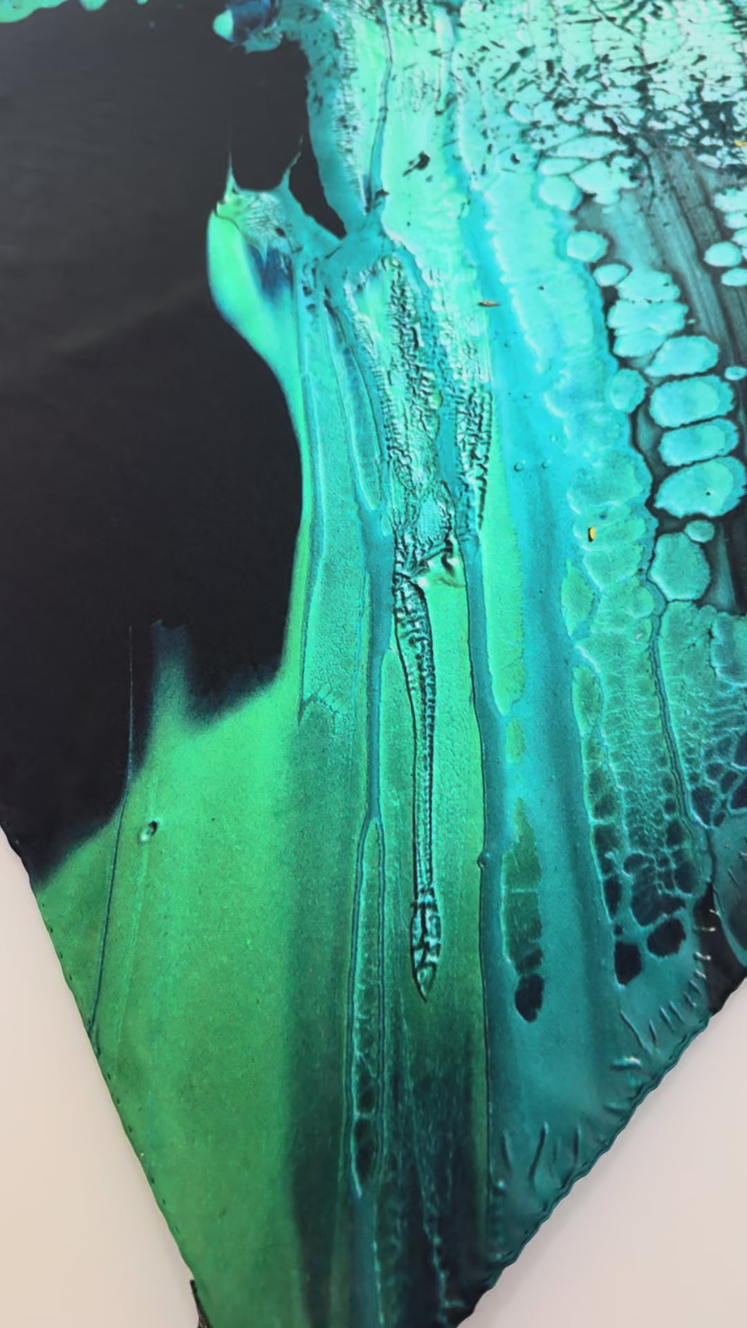 aquarius lll satin silk scarf, made in Italy